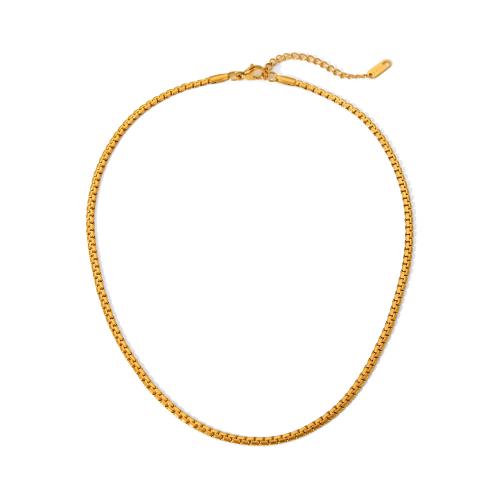 Collana in acciaio inossidabile, 304 acciaio inox, with 5cm extender chain, gioielli di moda & per la donna, dorato, Lunghezza Appross. 40.5 cm, Venduto da PC