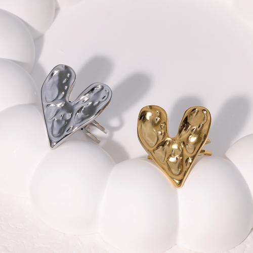 Stainless Steel Finger Ring 304 Stainless Steel Heart fashion jewelry & for woman Sold By PC