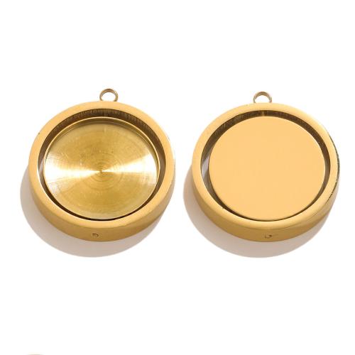 Stainless Steel Pendant Setting 304 Stainless Steel Round DIY Sold By PC