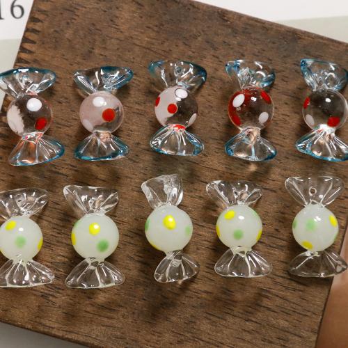 Fashion Lampwork Hangers, Snoep, DIY, meer kleuren voor de keuze, 28x16mm, Ca 100pC's/Bag, Verkocht door Bag