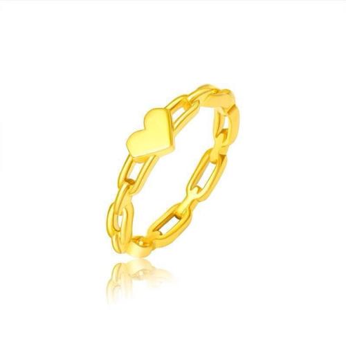 Titanium Steel Finger Ring gold color plated fashion jewelry golden Sold By PC