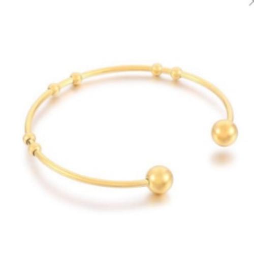 Titanium Steel Bracelet & Bangle gold color plated fashion jewelry golden Sold By PC