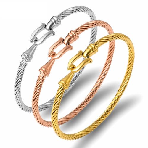 Nerūdijančio plieno Bangle, 304 Nerūdijantis plienas, unisex, daugiau spalvų pasirinkimas, Pardavė PC