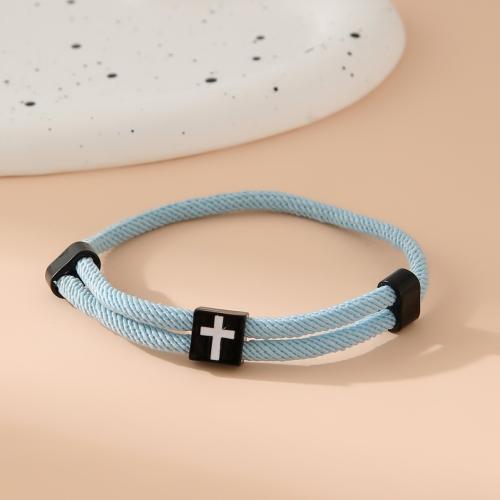 Zinc Alloy armbånd, med Nylon, Unisex, flere farver til valg, Solgt af PC