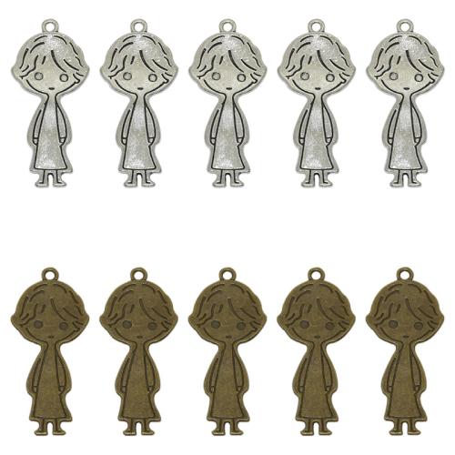 Zinklegering Hangers, Zinc Alloy, Meisje, plated, DIY, meer kleuren voor de keuze, 49x22mm, 100pC's/Bag, Verkocht door Bag