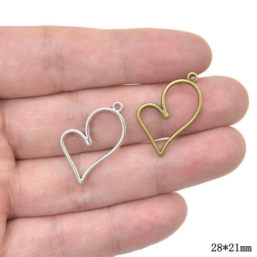 Zinc Alloy Heart Pendants plated DIY Sold By Bag