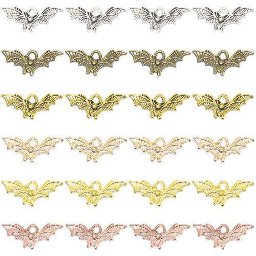 Zinc Alloy Animal Pendler, Bat, forgyldt, du kan DIY, flere farver til valg, 21x10mm, 100pc'er/Bag, Solgt af Bag