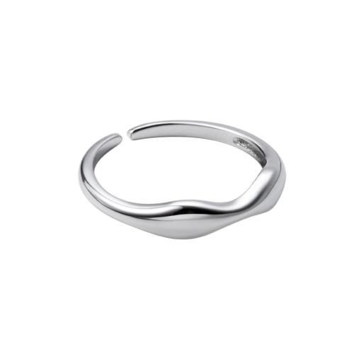 925 sterling zilver Manchet Finger Ring, Koreaanse stijl & voor vrouw, meer kleuren voor de keuze, Maat:6.5-9.5, Verkocht door PC