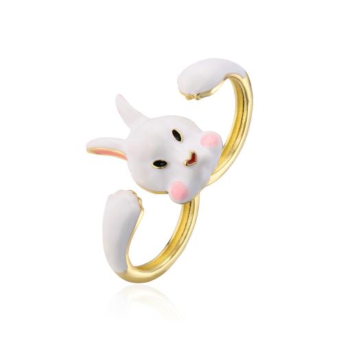 Brass Finger Ring fashion jewelry & for woman & enamel Inner Approx 18mm Sold By PC