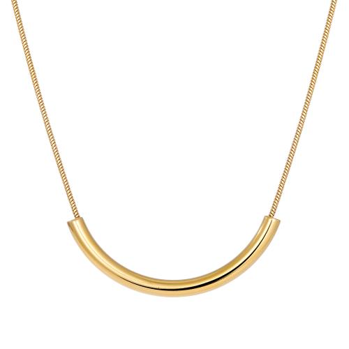 Stainless Steel Jewelry Necklace 304 Stainless Steel gold color plated fashion jewelry golden Sold By PC