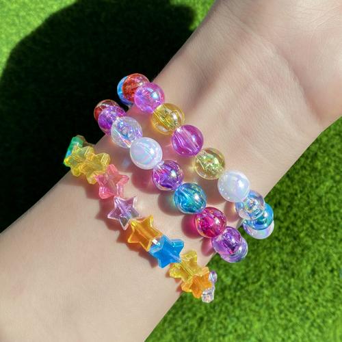 CCB Bracelets Copper Coated Plastic fashion jewelry multi-colored Sold By Set