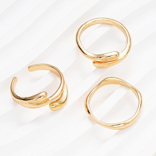 Zinc Alloy Ring Set plated three pieces & fashion jewelry & for woman Sold By Set