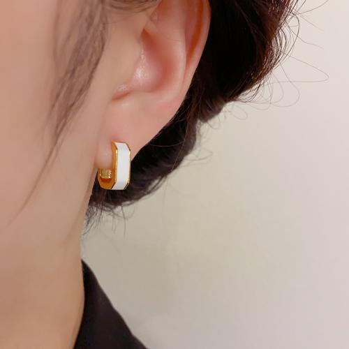 Brass Leverback Earring real gold plated for woman & enamel Sold By Pair