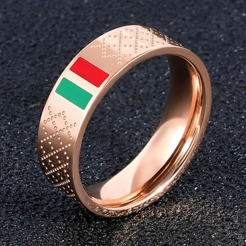 Stainless Steel Finger Ring 304 Stainless Steel plated Unisex & epoxy gel Sold By PC