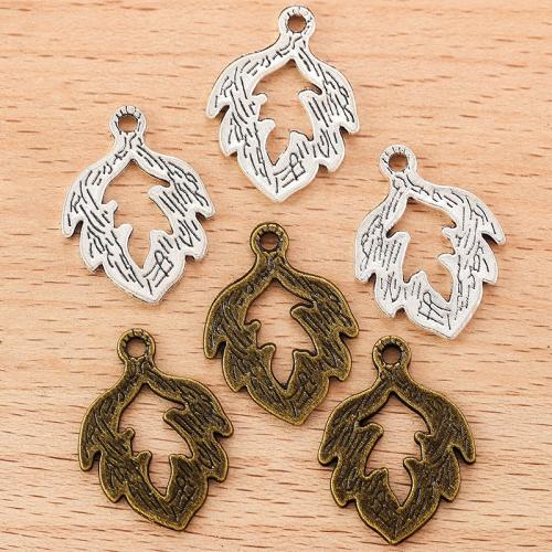 Zinc Alloy Leaf Pendants plated DIY Sold By Bag