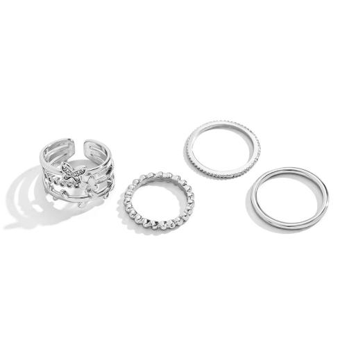 Zinklegering Ring Set, Zinc Alloy, mode sieraden & voor vrouw & met strass, meer kleuren voor de keuze, Verkocht door Stel