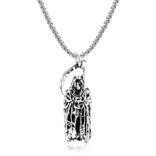 Halloween Necklace Zinc Alloy Skull Halloween Design & fashion jewelry & Unisex Sold By PC