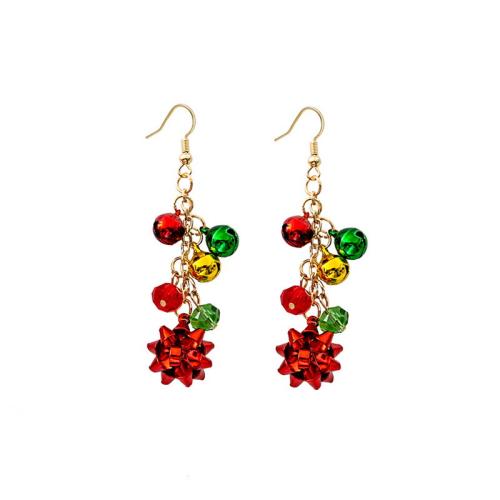 Christmas Earrings Zinc Alloy with Seedbead Christmas Design & fashion jewelry & for woman Sold By Pair