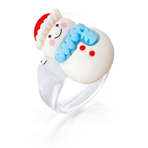 Weihnachten Finger Ring, Harz, Weihnachts-Design & Modeschmuck & verschiedene Stile für Wahl & für Frau & Epoxy Aufkleber, Innendurchmesser:ca. 18mm, verkauft von PC