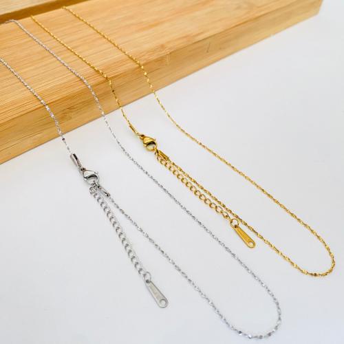 Stainless Steel Chain Necklace 304 Stainless Steel with 5cm extender chain fashion jewelry & Unisex Length Approx 40 cm Sold By Bag