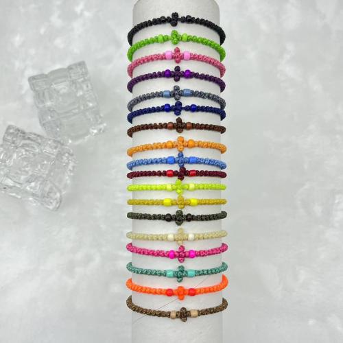 Plastic Bracelet Polyamide with Plastic handmade fashion jewelry & Unisex Random Color Length Approx 18 cm Sold By Set