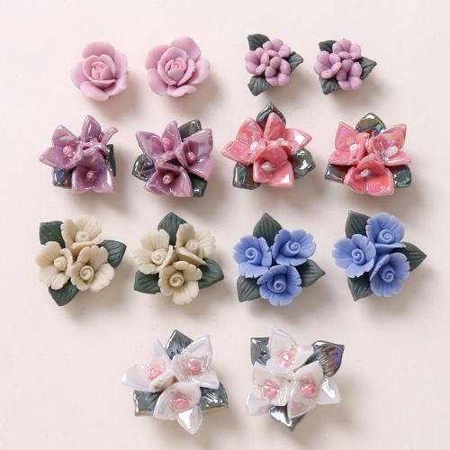 Hair Stick Findings Porcelain Flower DIY Approx Sold By Bag