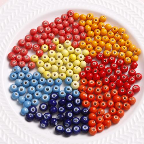 PorseleinJuwelen Beads, Porselein, Ronde, DIY, meer kleuren voor de keuze, 9x7mm, Ca 100pC's/Bag, Verkocht door Bag