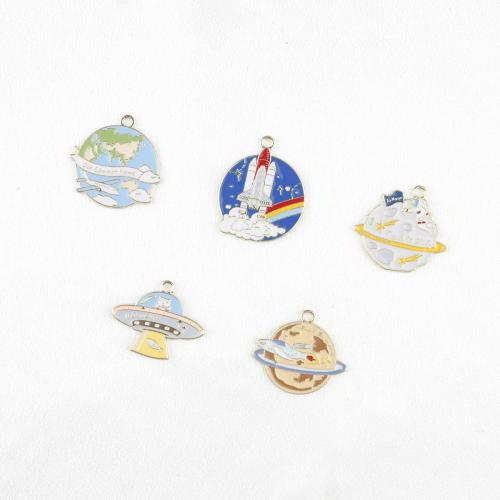 Zinc Alloy Enamel Pendants plated DIY Sold By Bag