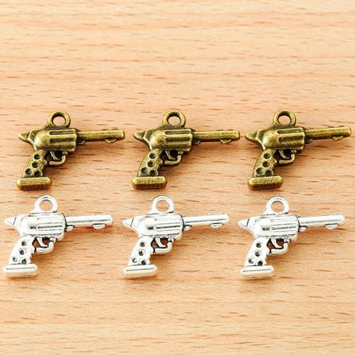 Zinc Alloy Gun Pendants gold color plated DIY Sold By Bag