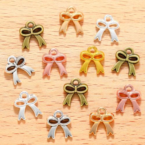 Zinc Alloy Bowknot Pendler, forgyldt, du kan DIY, flere farver til valg, 9.50x11mm, 100pc'er/Bag, Solgt af Bag