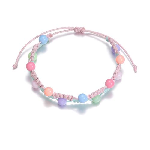 Resin armbanden, Nylon Koord, met Hars, mode sieraden, multi-gekleurde, Verkocht door PC