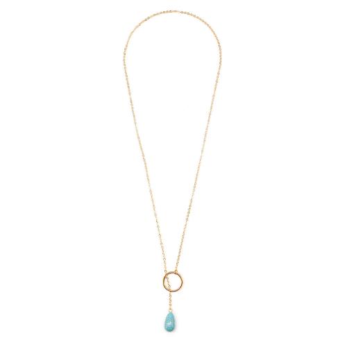 Zinc Alloy Jewelry Necklace with turquoise plated fashion jewelry & for woman Sold By PC