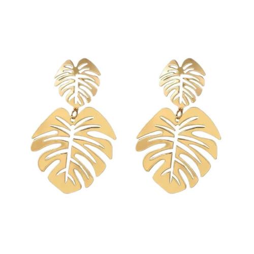 Iron Earring plated for woman golden Sold By Pair