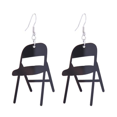 Zinc Alloy Drop Earrings with Acrylic polished for woman Sold By Pair