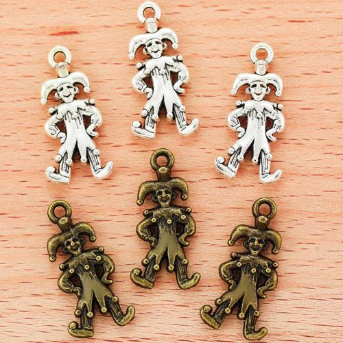 Zinklegering Hangers, Zinc Alloy, clown, plated, DIY, meer kleuren voor de keuze, 25x12mm, 100pC's/Bag, Verkocht door Bag