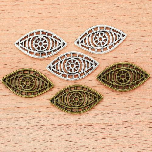 Sinc Alloy Pendants, Eye, plátáilte, DIY, dathanna níos mó le haghaidh rogha, 32x17mm, 100ríomhairí pearsanta/Mála, Díolta De réir Mála