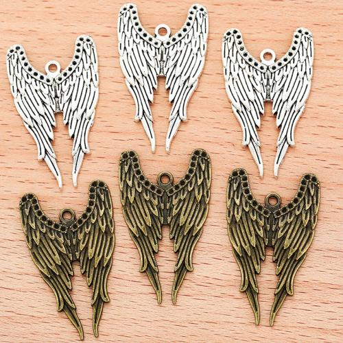 Vingeformet Zinc Alloy Pendler, Wing Shape, forgyldt, du kan DIY, flere farver til valg, 40x24mm, 100pc'er/Bag, Solgt af Bag