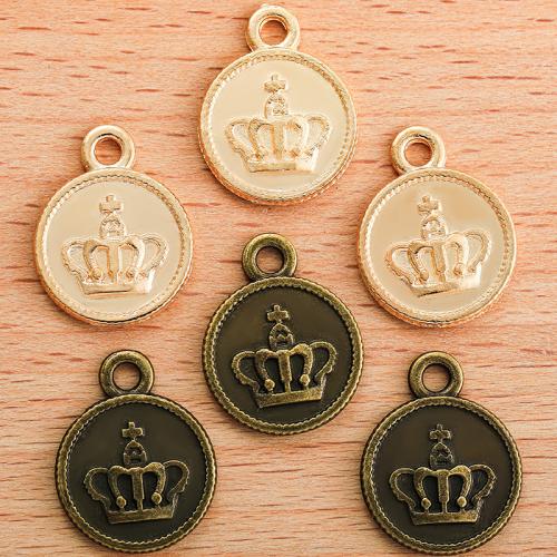 Zinc Alloy Crown Pendants plated DIY Sold By Bag