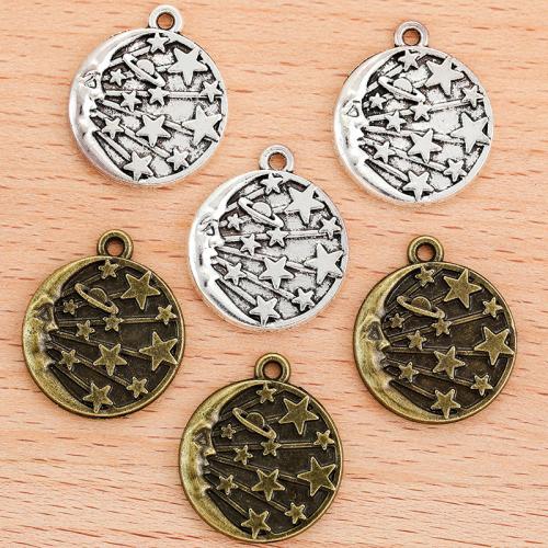 Zinc Alloy Pendants Moon and Star plated DIY Sold By Bag