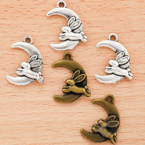 Zinc Alloy Animal Pendants Rabbit plated DIY Sold By Bag