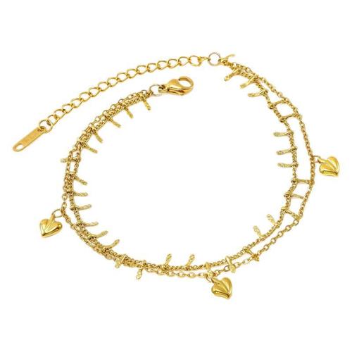 Stainless Steel Jewelry Bracelet 304 Stainless Steel 18K gold plated fashion jewelry & for woman golden Sold By PC