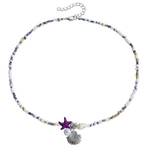 Seed verre collier de perles, Seedbead, avec perle de plastique & alliage de zinc, avec 5cm chaînes de rallonge, bijoux de mode & pour femme, plus de couleurs à choisir, Longueur Environ 42 cm, Vendu par PC