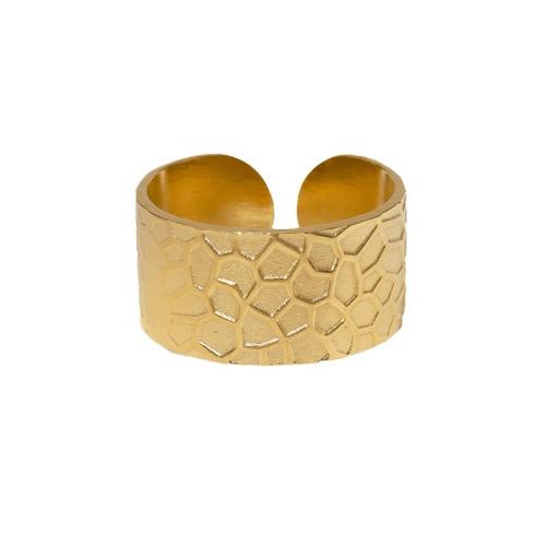 Vinger Ring in edelstaal, 304 roestvrij staal, mode sieraden & voor vrouw, gouden, Verkocht door PC