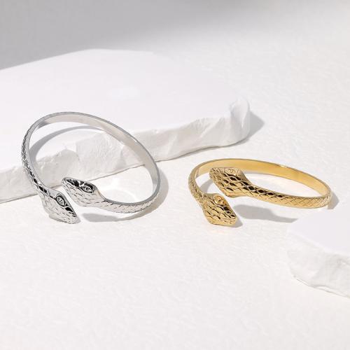 Nerūdijančio plieno Bangle, 304 Nerūdijantis plienas, Gyvatė, Bižuterijos & unisex, daugiau spalvų pasirinkimas, Pardavė PC