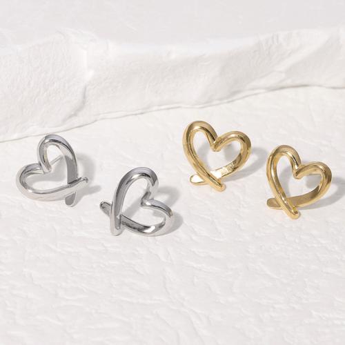 Stainless Steel Stud Earrings 304 Stainless Steel Heart fashion jewelry & for woman Sold By Pair