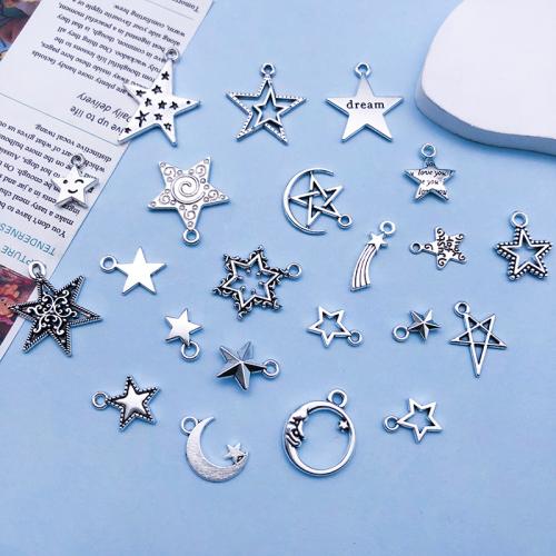 Zinc Alloy Star Pendant DIY Sold By PC