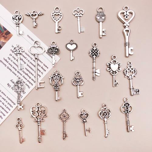 Zinc Alloy Key Pendants DIY Sold By PC