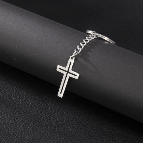 Stainless Steel Key Clasp 304 Stainless Steel Cross plated fashion jewelry & hollow Sold By PC