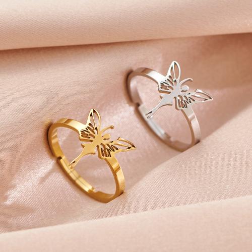 Stainless Steel Finger Ring 304 Stainless Steel Angel plated Adjustable & for woman inner ~20mm Sold By PC