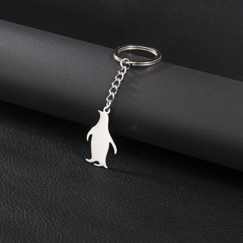 Stainless Steel Key Clasp 304 Stainless Steel Penguin plated fashion jewelry Sold By PC